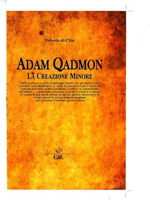 cover image of Adam Qadmon